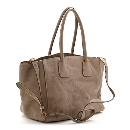 Prada Vitello Daino Pocket Shopping Tote Cammeo 3 of 16
