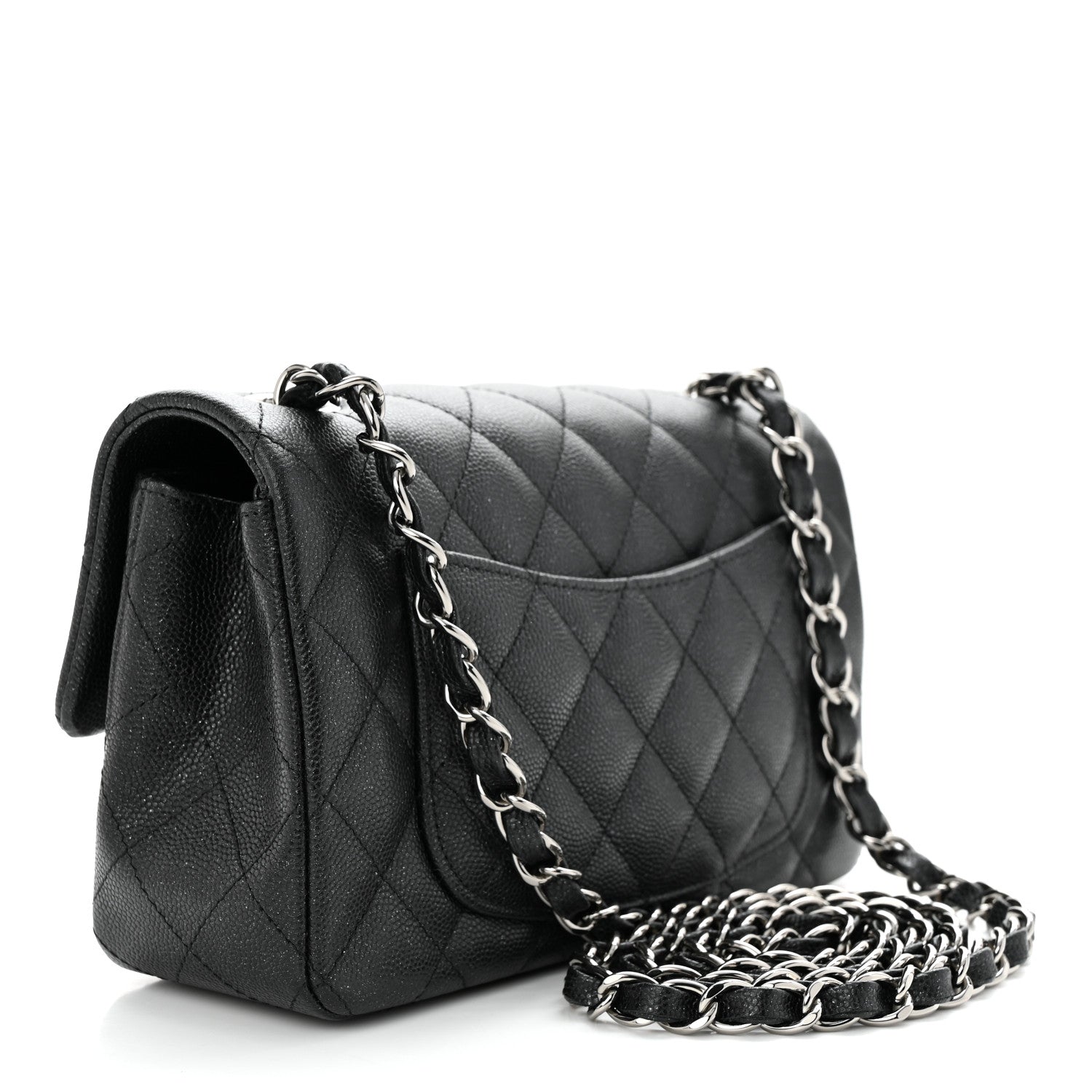 Chanel Iridescent Caviar Quilted Mini Rectangular Flap Black 3 of 12