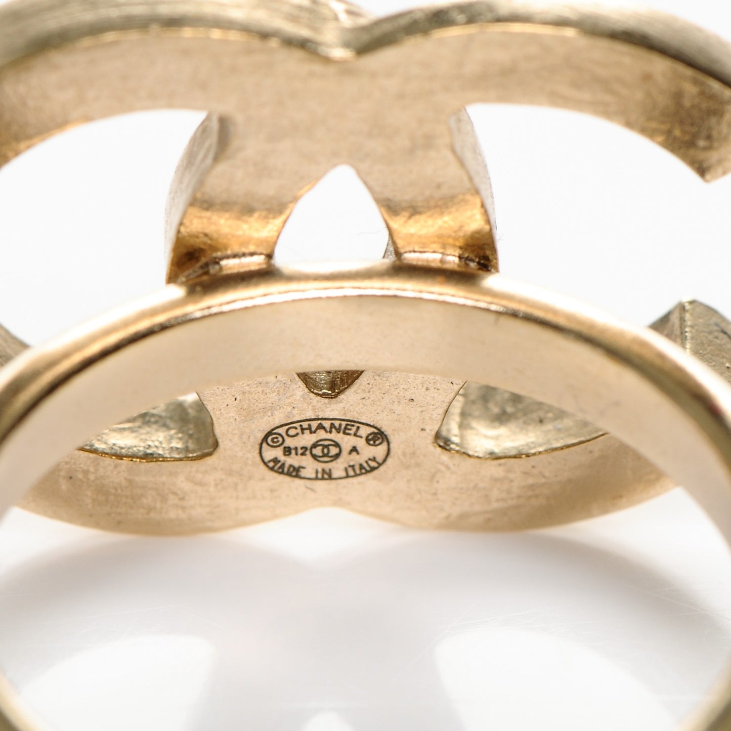 Crystal CC Ring Size 6 Black Gold