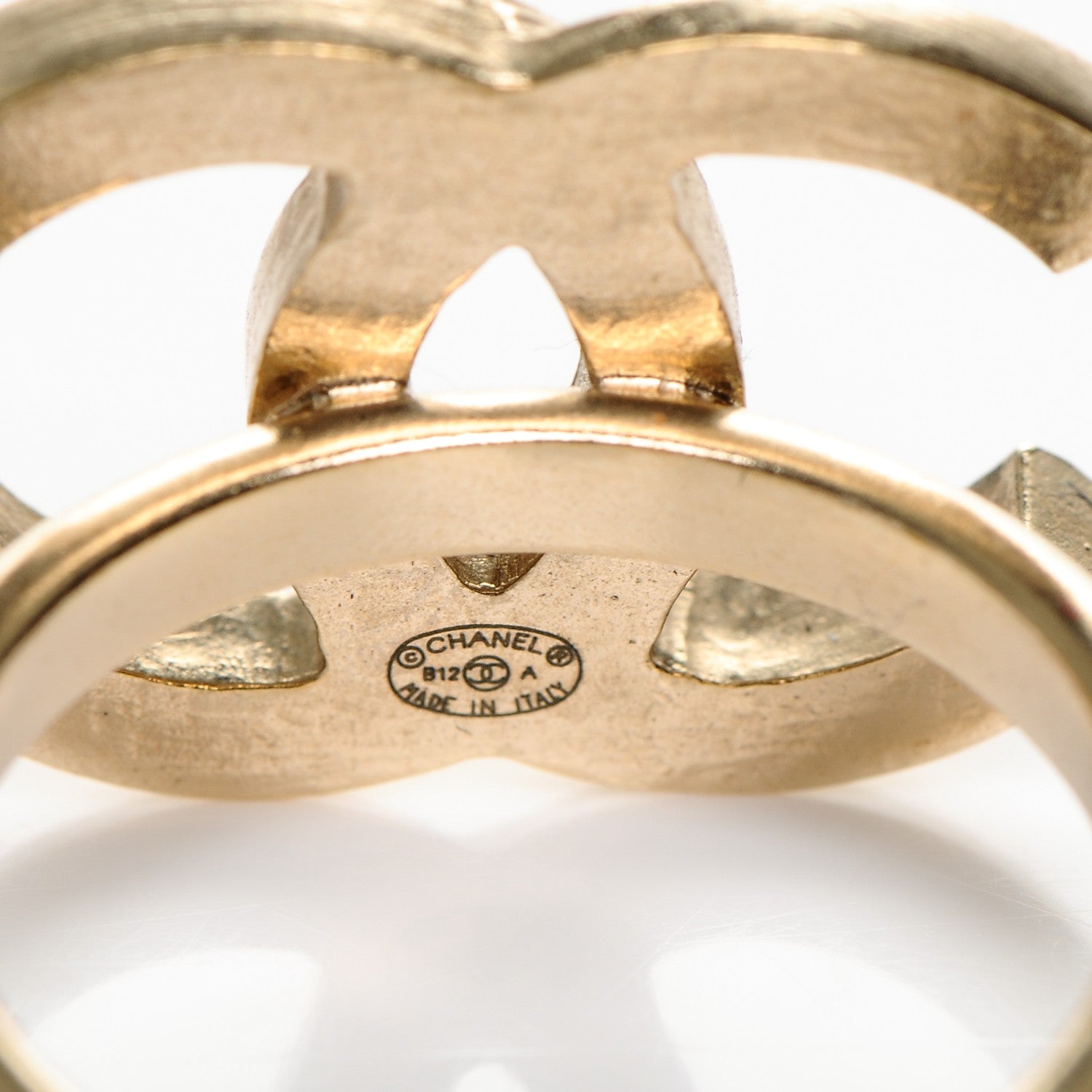Chanel Crystal CC Ring Size 6 Black Gold 4 of 4