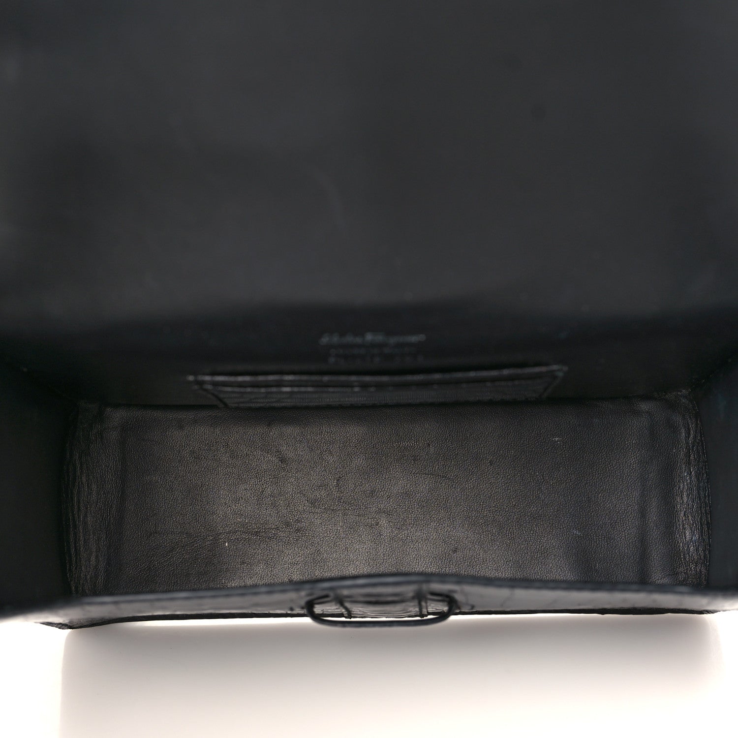 Salvatore Ferragamo Crocodile Altea Shoulder Bag Black 5 of 9