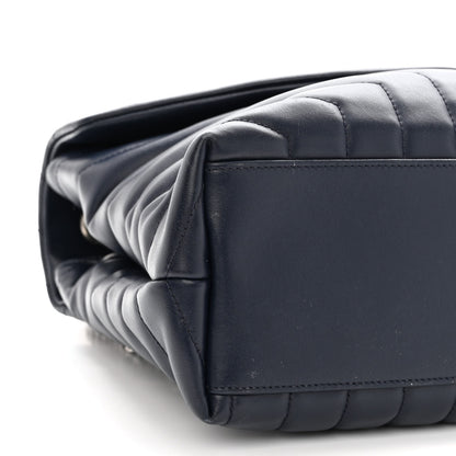Saint Laurent Calfskin Y Quilted Monogram Medium Loulou Chain Satchel Medium Blue 9 of 13