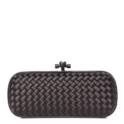 Bottega Veneta Satin Intreccio Impero Ayers Stretch Knot Clutch Quetsche 1 of 9