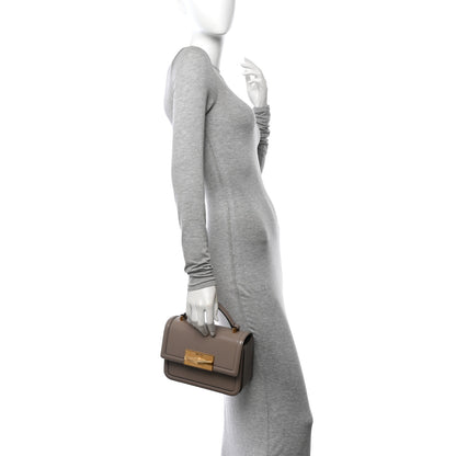 Jimmy Choo Calfskin Diamond Top Handle Crossbody Bag Taupe 2 of 10