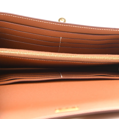 Hermes Epsom Kelly Longue Wallet Gold 5 of 8