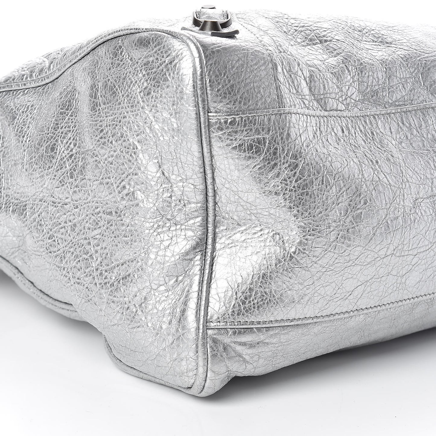 Metallic Agneau Classic Hardware Velo Gris Aluminum
