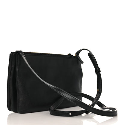 Celine Lambskin Small Trio Crossbody Bag Black 3 of 11