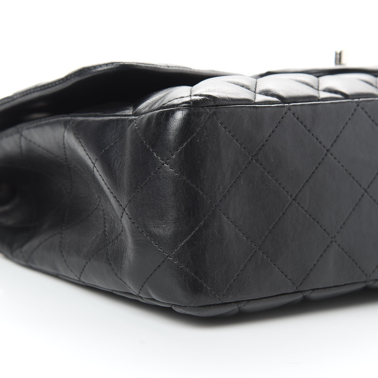 Chanel Lambskin Quilted Jumbo Single Flap Black 10 of 15