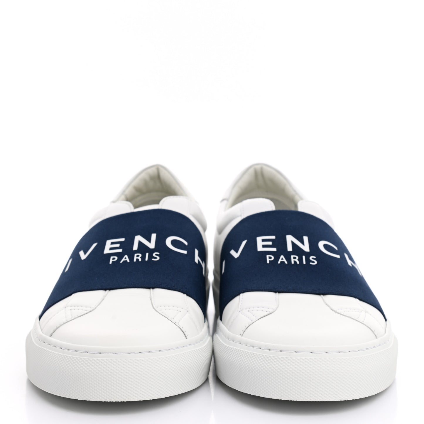 Calfskin Band Logo Mens Urban Street Sneakers 41 White Navy