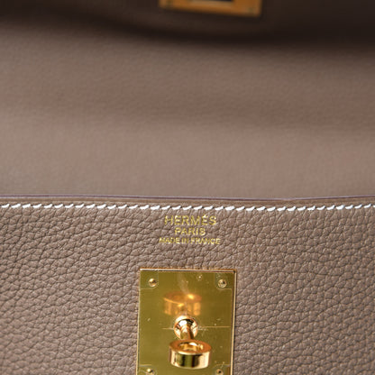 Hermes Togo Kelly Retourne 32 Etoupe 9 of 12