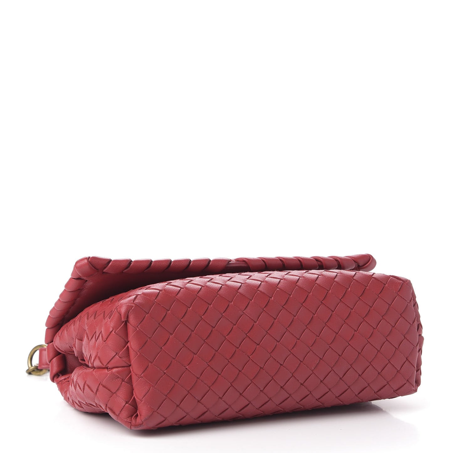 Nappa Intrecciato Baby Olimpia Shoulder Bag China Red