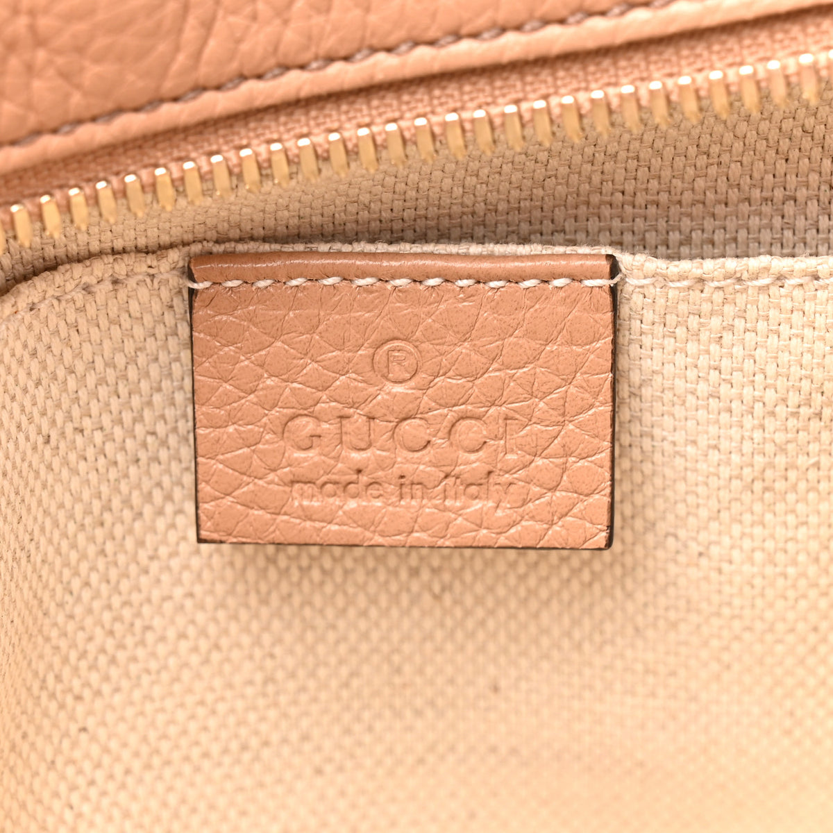 Gucci Pebbled Calfskin Small Soho Disco Bag Camelia 6 of 10