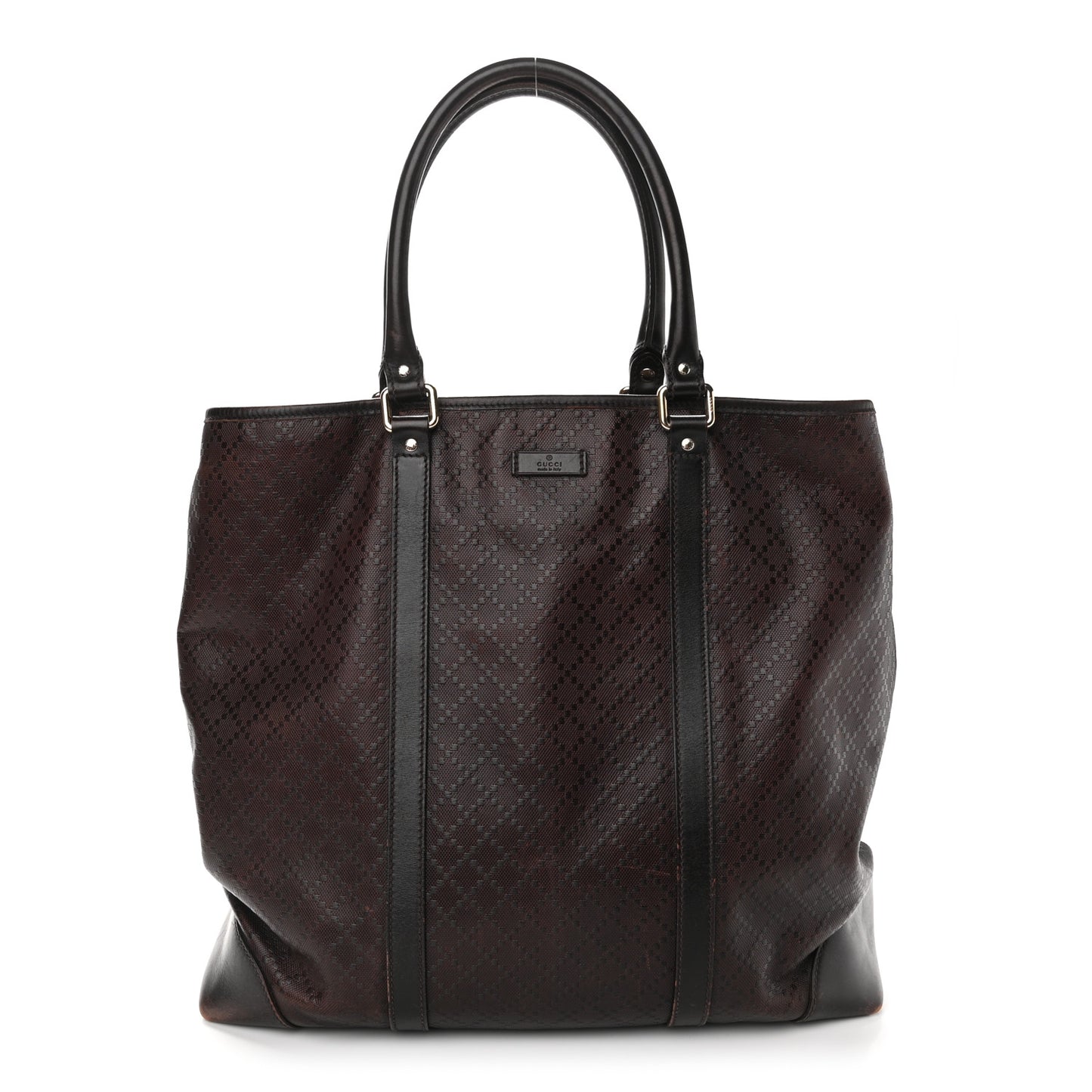 Diamante Joy Vertical Tote Dark Brown