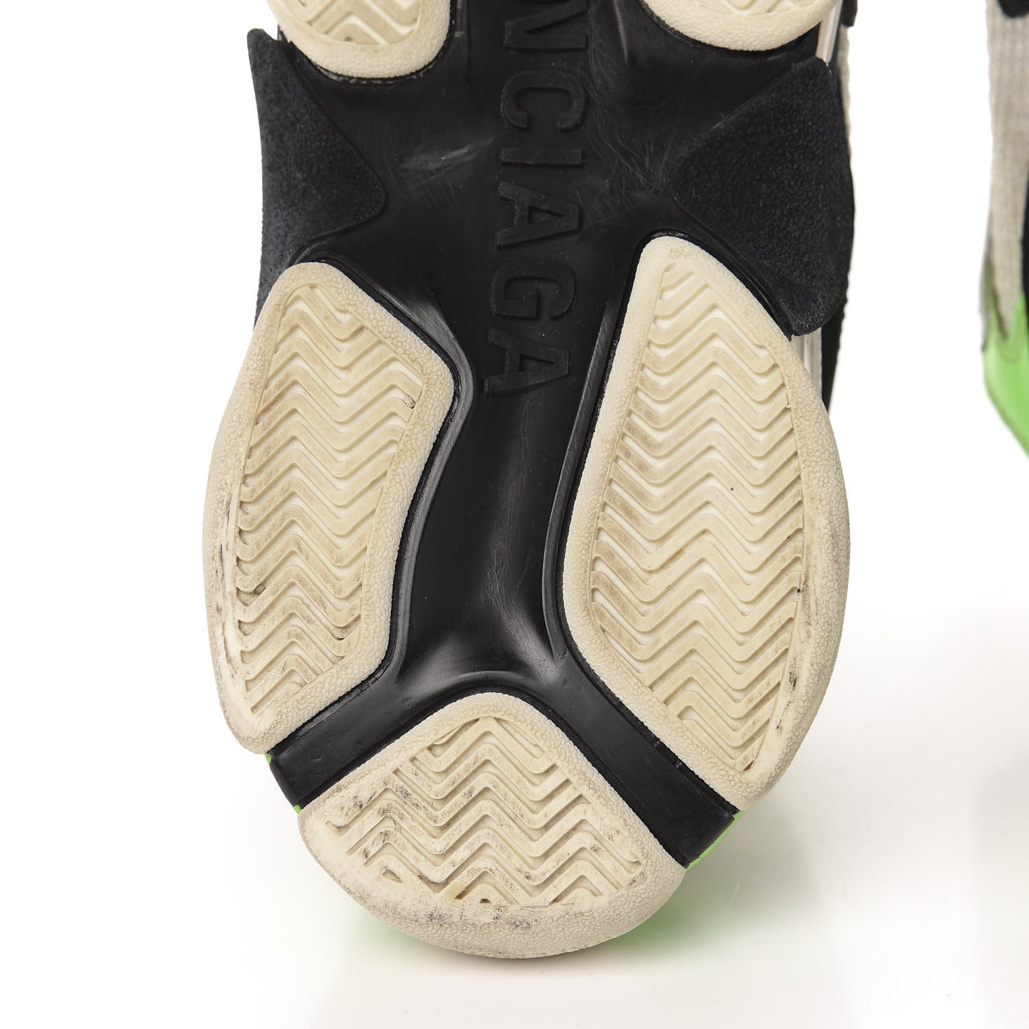 Fabric Mesh Womens Triple S Sneakers 39 White Green Fluo Black