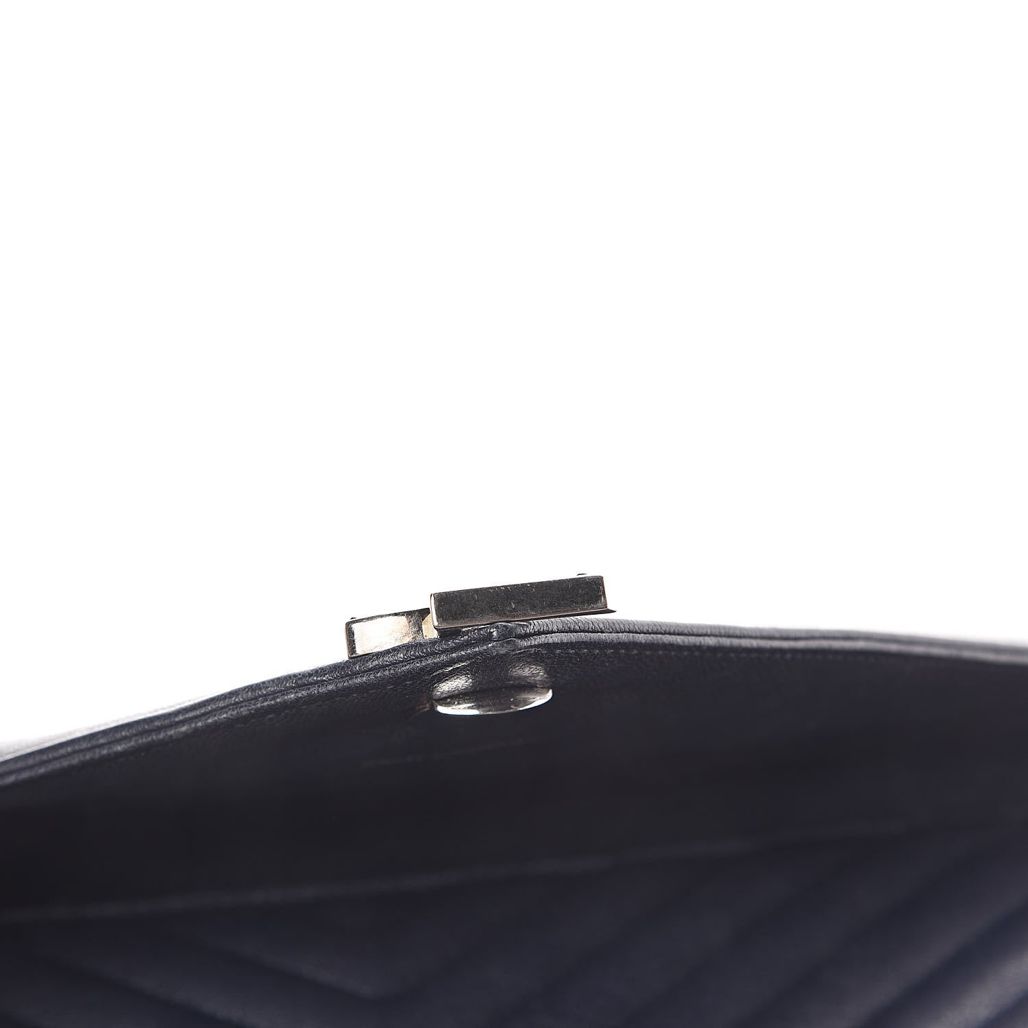 Saint Laurent Sheepskin Matelasse Chevron Monogram Large College Satchel Deep Marine 7 of 13
