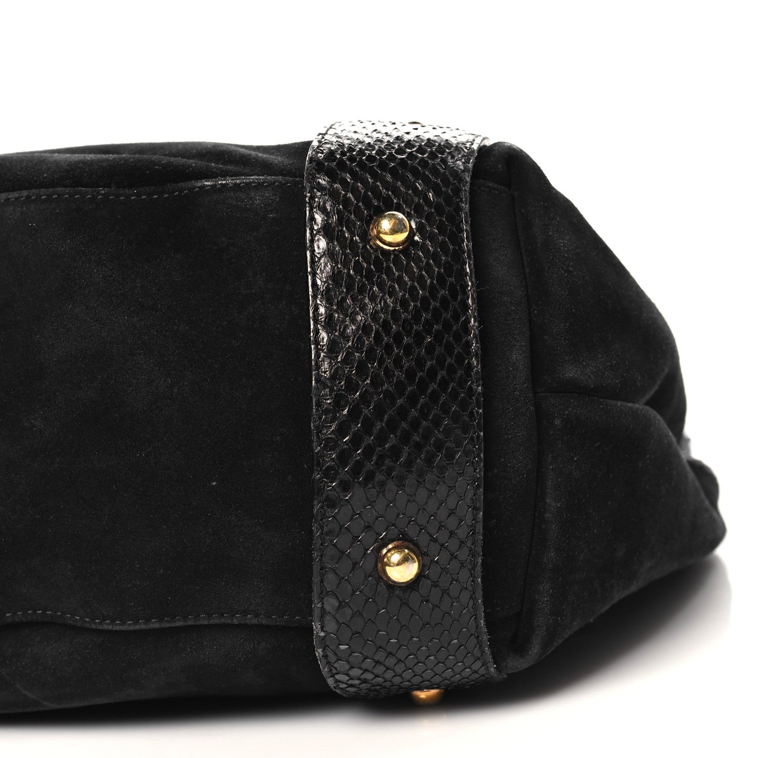 Gucci Snakeskin Suede Medium Pelham Shoulder Bag Black 10 of 11