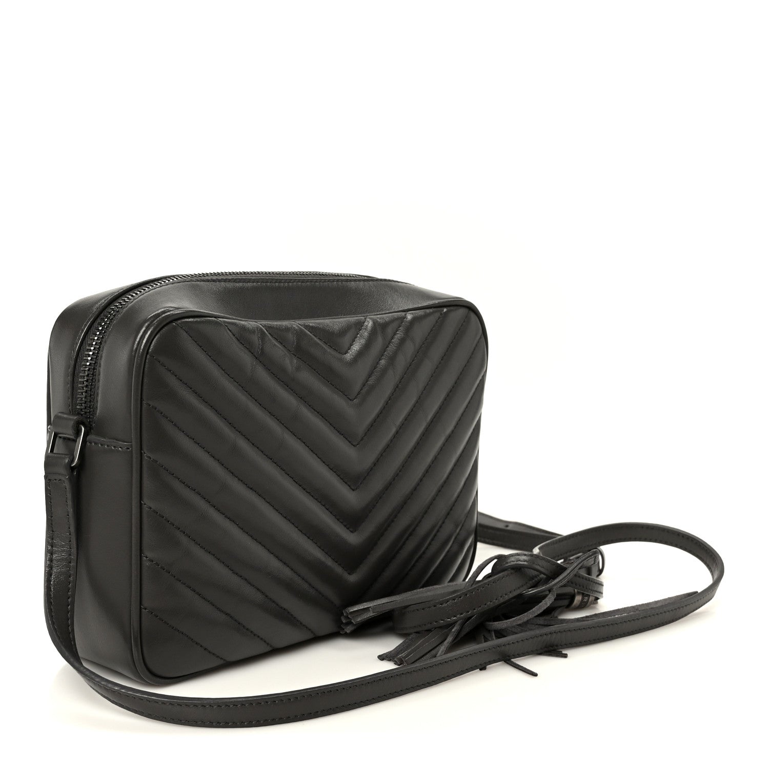 Saint Laurent Calfskin Matelasse Monogram Lou Camera Bag Storm 3 of 10