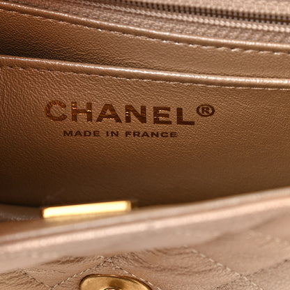Chanel Metallic Goatskin Quilted Mini Rectangular Flap Gold 6 of 9