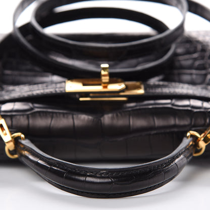 Hermes Matte Alligator Mini Kelly Sellier 20 Black 23 of 39