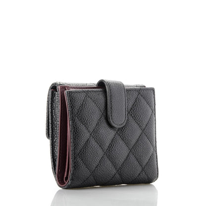 Chanel Caviar Quilted Compact French Flap Wallet Black 3 of 7