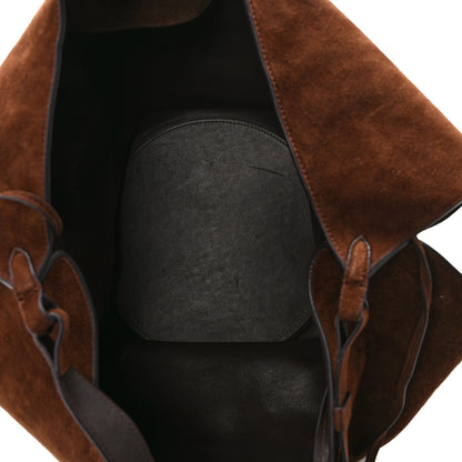 Khaite Suede Calfskin Medium Lotus Tote Toffee 5 of 9