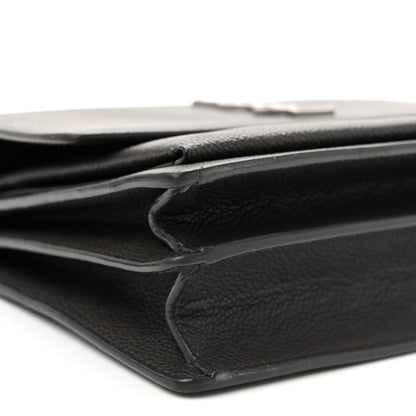 Saint Laurent Grained Calfskin Medium Monogram Sunset Fog 8 of 9
