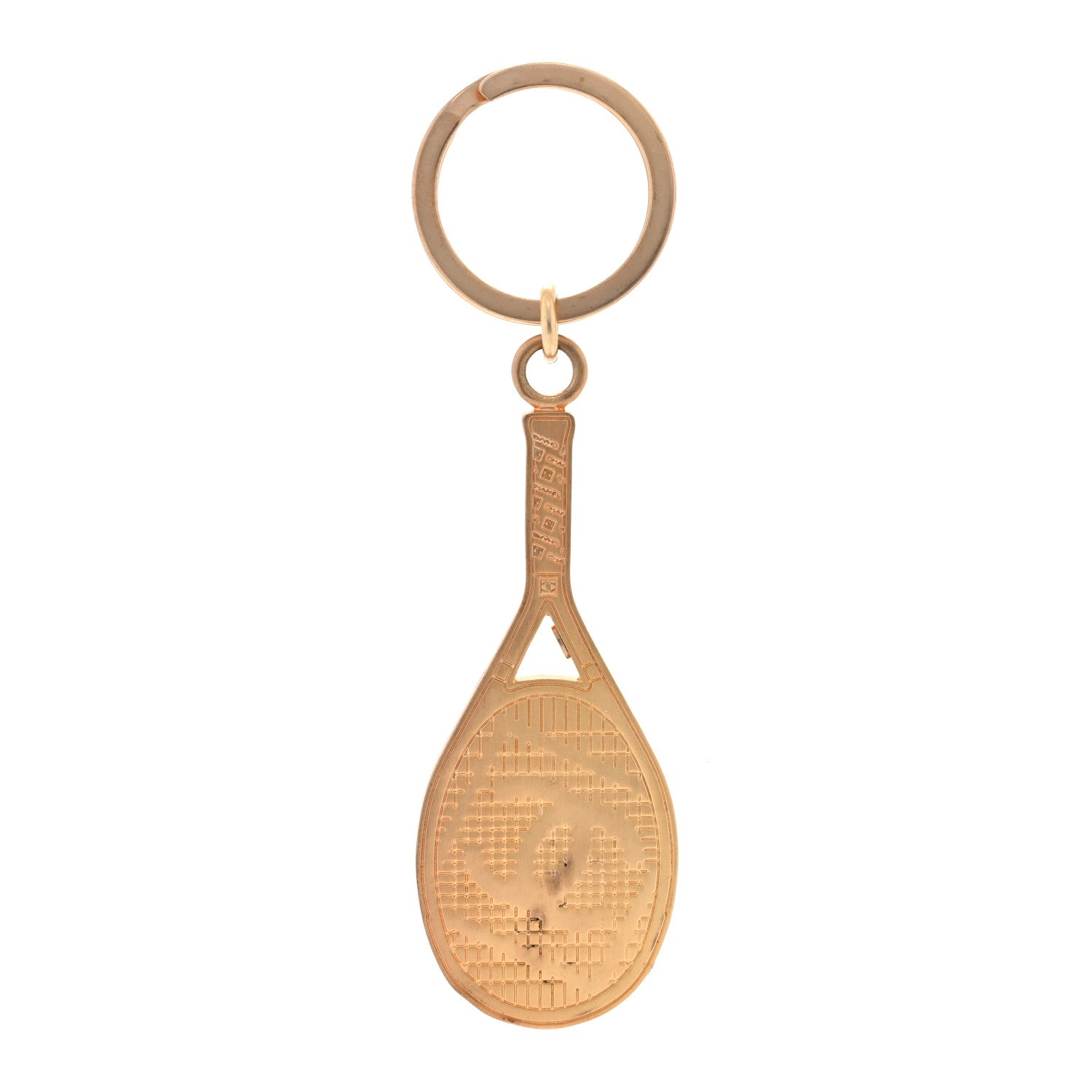 Chanel Metal CC Tennis Racket Key Chain Gold 1 of 3