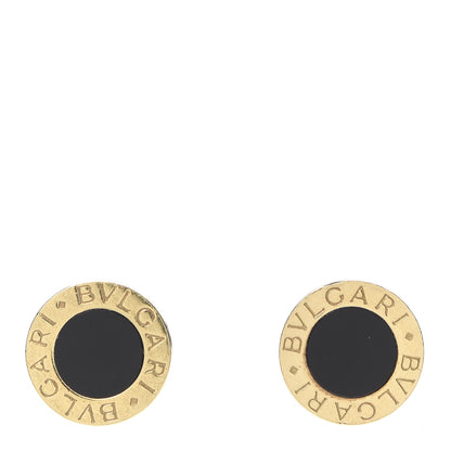 Bulgari 18K Yellow Gold Black Onyx BVLGARI BVLGARI Stud Earrings 1 of 6