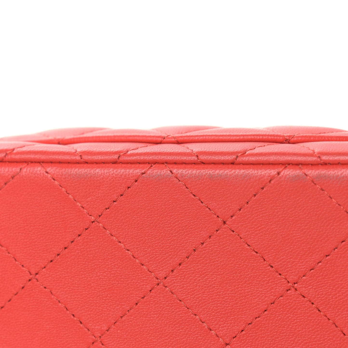 Lambskin Quilted Mini Rectangular Flap Red
