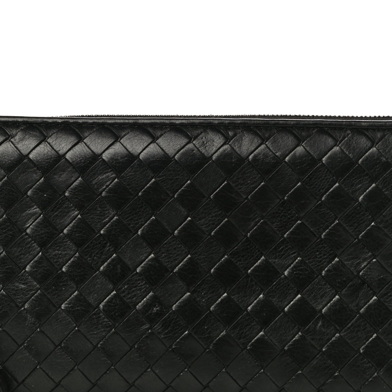 Bottega Veneta Nappa Intrecciato Wristlet Zip Wallet Black 9 of 11