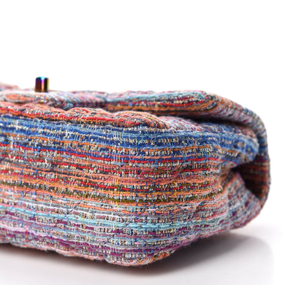 Chanel Tweed Quilted Mini Rectangular Flap Blue Pink Orange 7 of 11