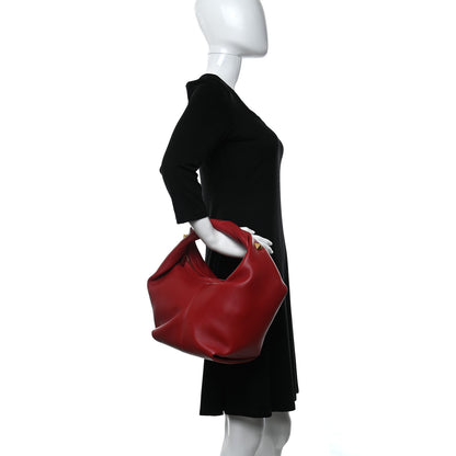 Valentino Garavani Nappa Small Roman Stud Hobo Rosso Valentino 2 of 8