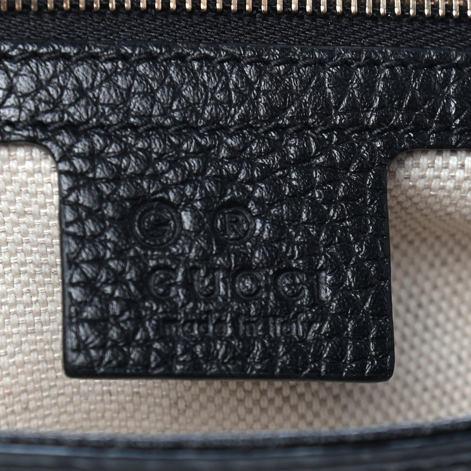 Gucci Pebbled Calfskin Medium Soho Flap Crossbody Black 6 of 9