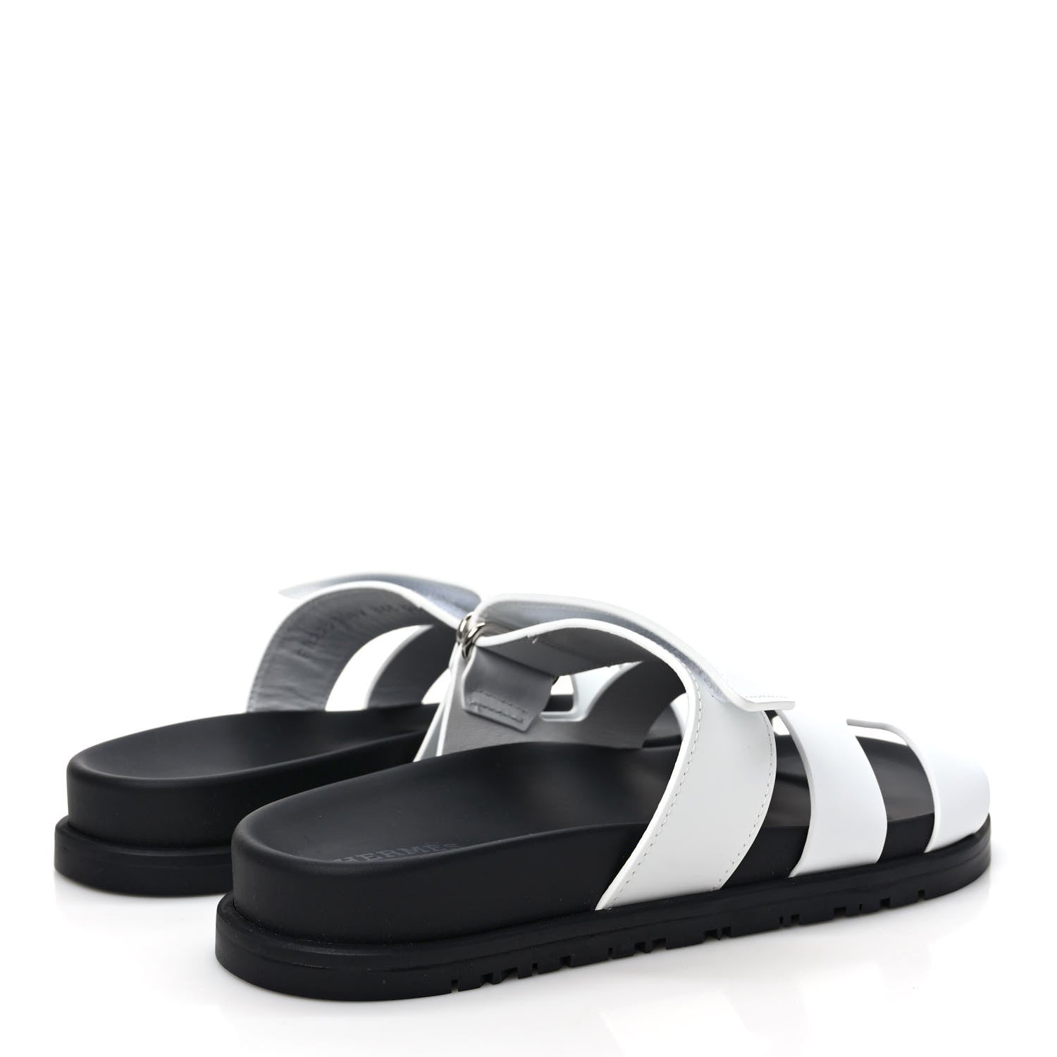 Hermes Calfskin Womens Chypre Sandals 36.5 White 4 of 9