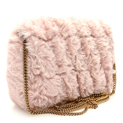 Versace Faux Fur Quilted Virtus Shoulder Bag English Rose 2 of 7