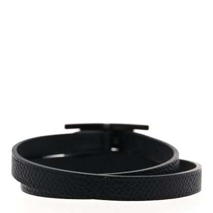 Hermes Epsom Behapi Double Tour Bracelet T3 Black 3 of 7