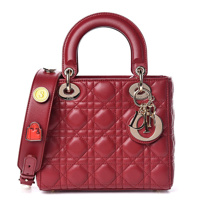 Christian Dior Lambskin Cannage Small My Lady Dior Red 1 of 12