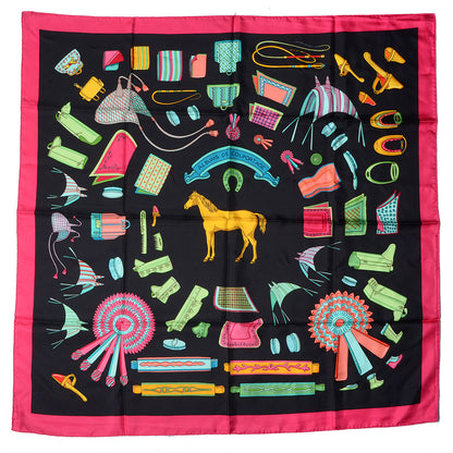 Hermes Silk Albums de Colportage Scarf 90 2 of 4