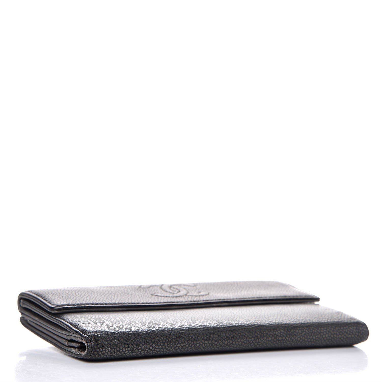 Chanel Metallic Caviar Timeless CC Large Gusset Flap Wallet Dark Silver 4 of 15