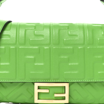 Fendi Nappa FF 1974 Embossed Baguette Tomatillo 8 of 10