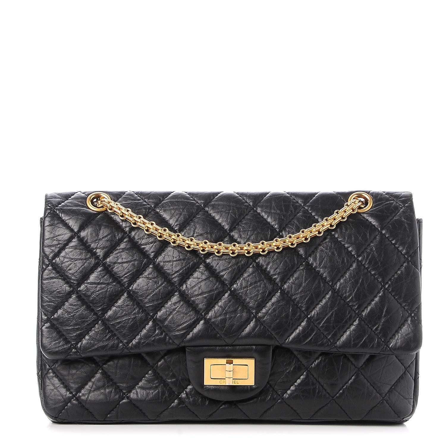 Chanel Aged Calfskin Quilted 2.55 Reissue 227 Flap Black 1 of 8