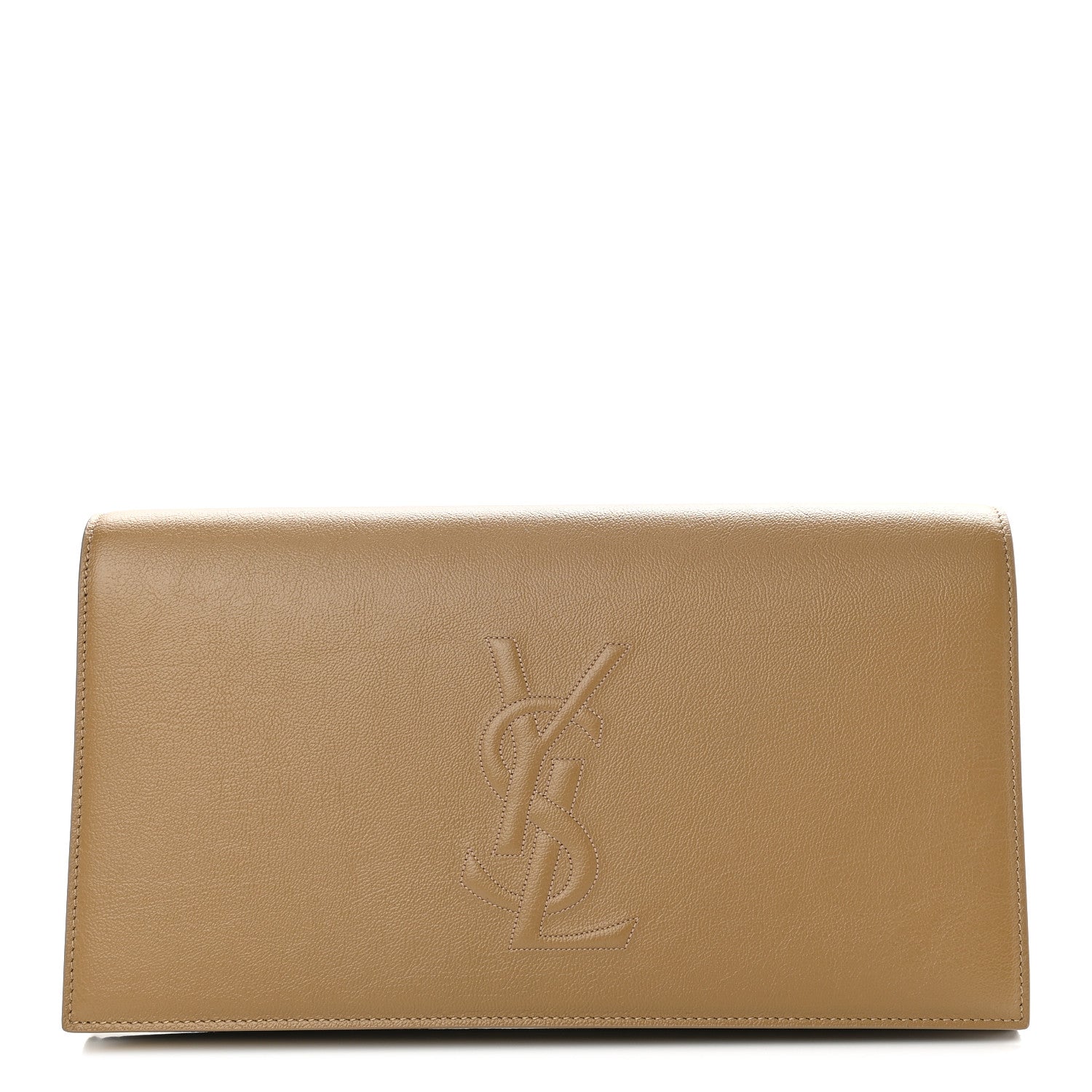 Saint Laurent Goatskin Large Belle De Jour Clutch Beige 1 of 9
