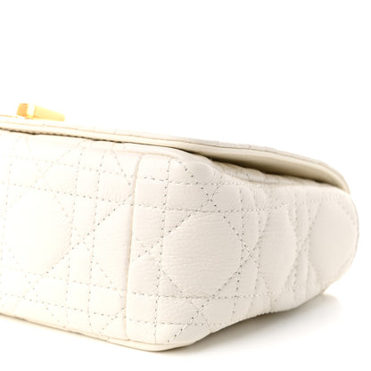 Christian Dior Calfskin Cannage Small Caro Bag Ivory 9 of 10
