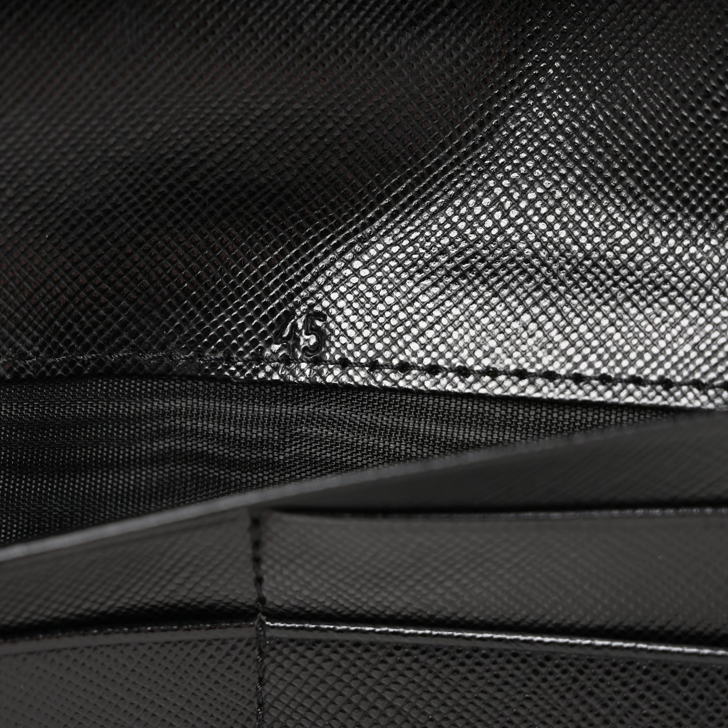 Tessuto Nylon Triangle Continental Flap Wallet Black