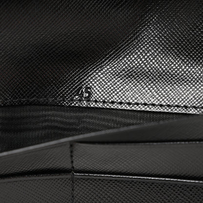Prada Tessuto Nylon Triangle Continental Flap Wallet Black 8 of 11