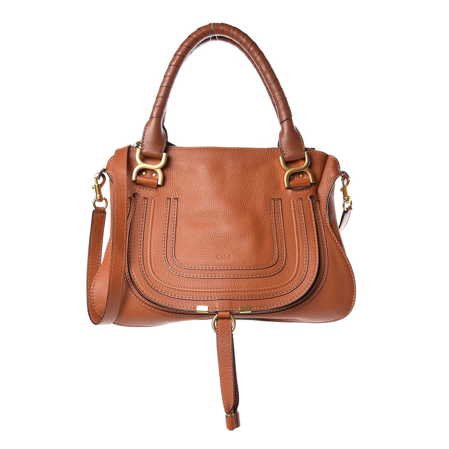 Chloe Calfskin Medium Marcie Satchel Tan 1 of 10
