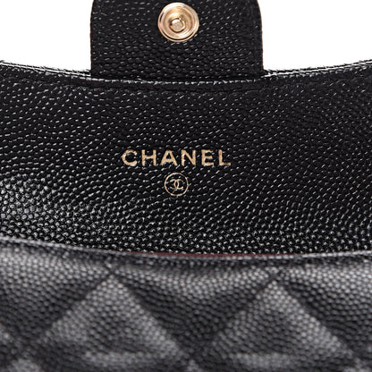 Chanel Caviar Quilted Flap Card Holder Wallet Black 5 of 8