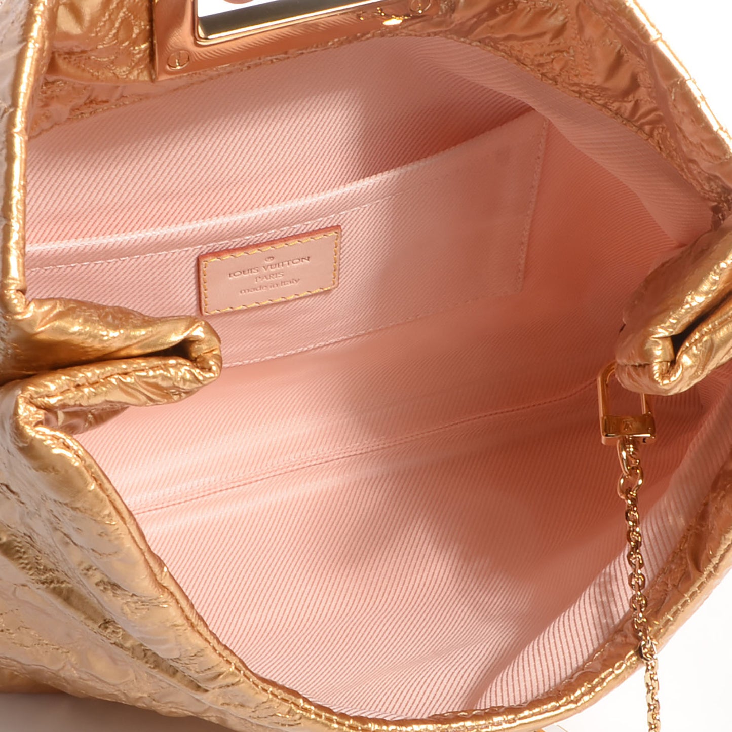 Jacquard Quilted Monogram Altair Clutch Gold