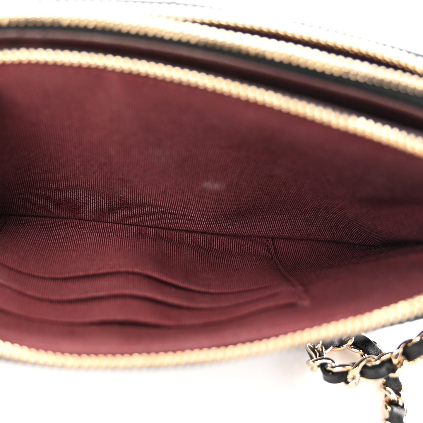Lambskin Quilted Small Clutch With Chain Black