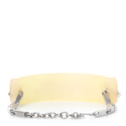 Chanel Acrylic Chain ID Bracelet Silver 3 of 4